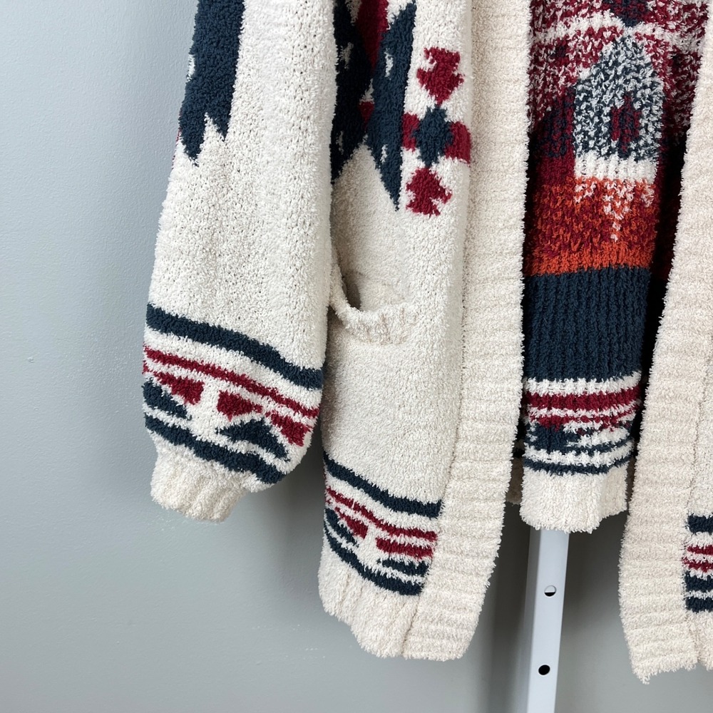 Audrey Parks Aztec Cardigan Sweater Womens M Southwestern‎ Soft Fuzzy Francescas - Picture 4 of 5